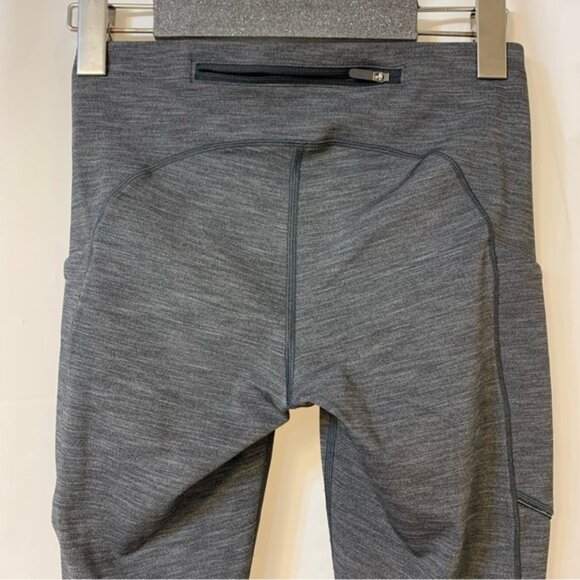 Lululemon Speed Up Tight Full-On Luxtreme Brushed 28" Heathered Black Size 4 - Picture 7 of 11